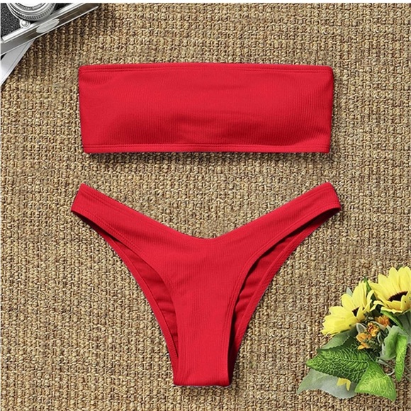 Triangle Bikini Sets Bikini Brasileiro High Waist Bikini Set NWT Size 6 or S - Picture 3 of 4